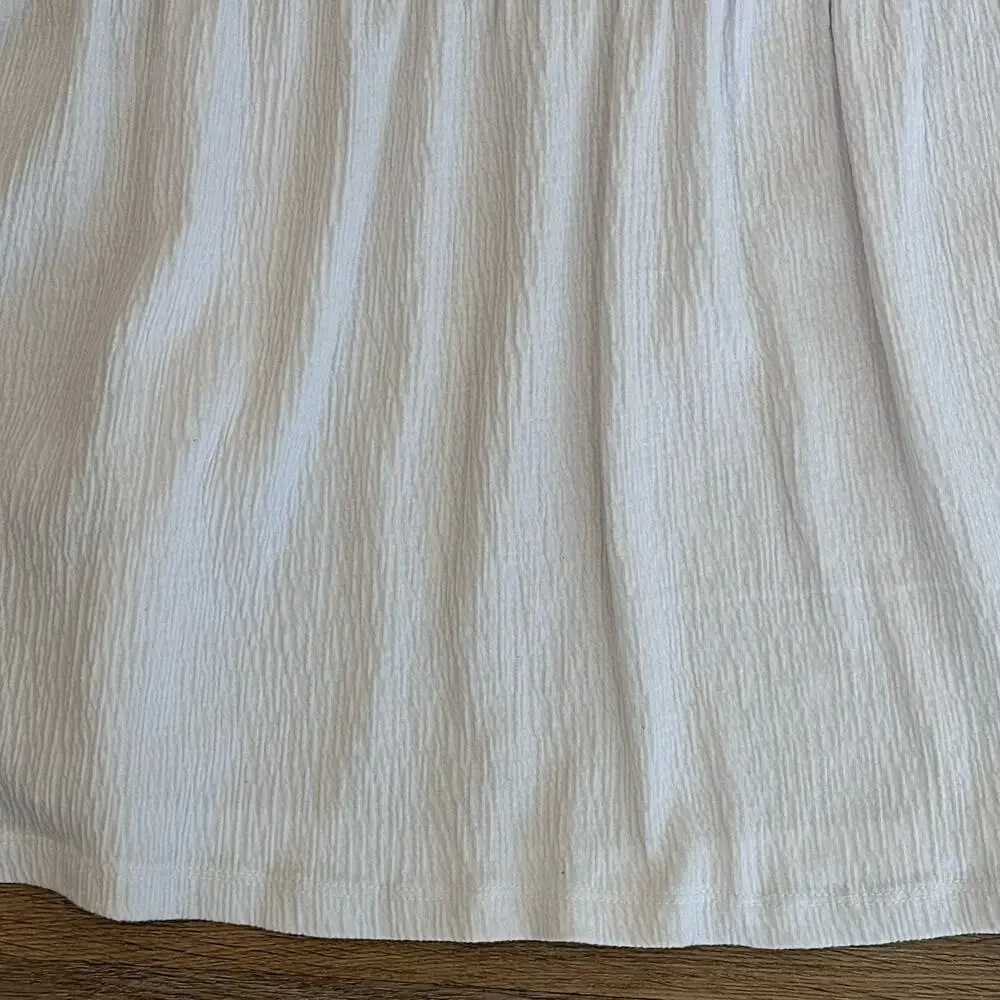 Michael Kors XL Tiered Spaghetti Strap Midi White Summer Dress EUC Boho Indie